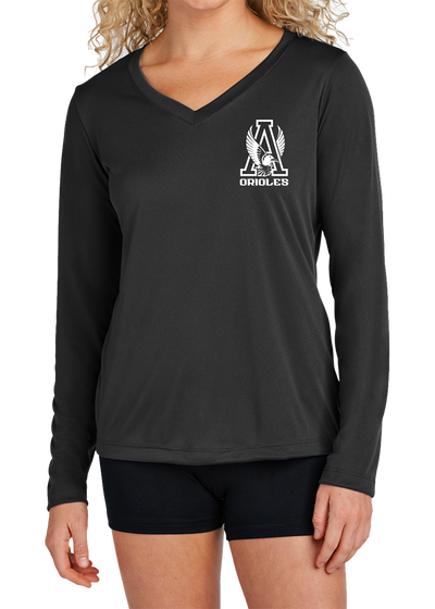 Orioles Women's Long Sleeve PosiCharge® Competitor™ V-Neck Tee - YSD