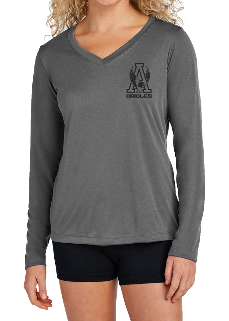 Orioles Women's Long Sleeve PosiCharge® Competitor™ V-Neck Tee - YSD