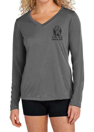 Orioles Women's Long Sleeve PosiCharge® Competitor™ V-Neck Tee - YSD