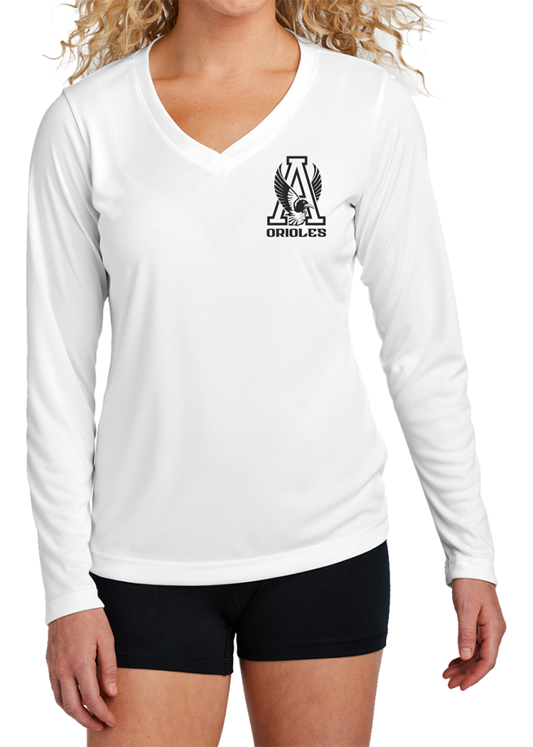 Orioles Women's Long Sleeve PosiCharge® Competitor™ V-Neck Tee - YSD