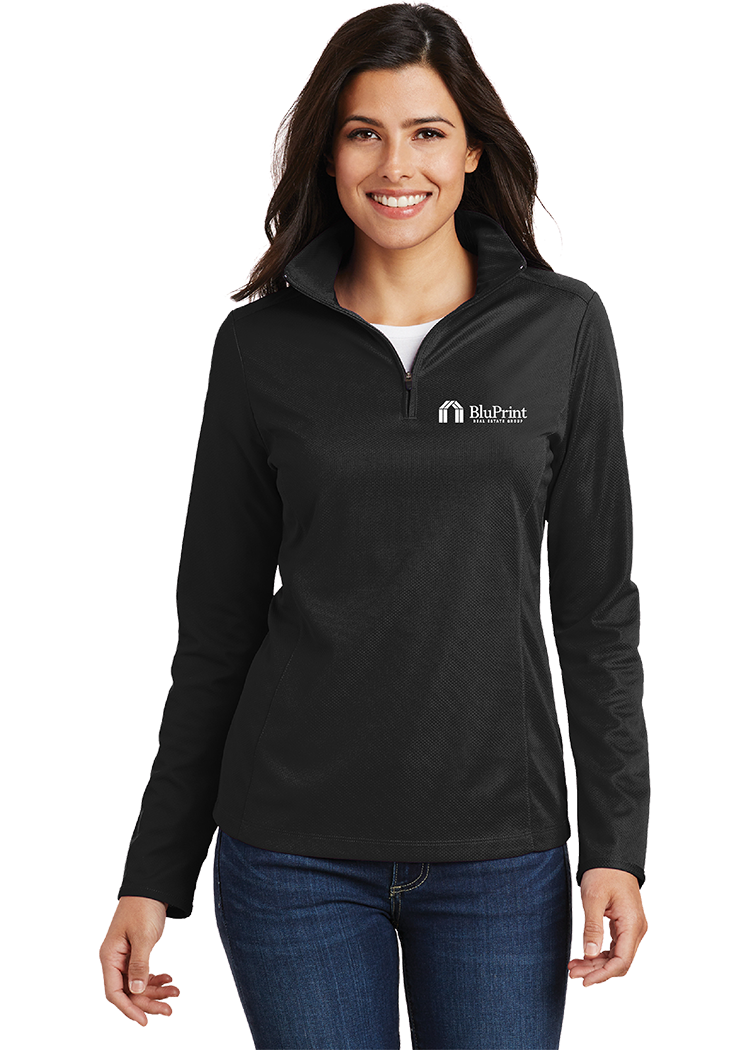 BluPrint Women's Pinpoint  Mesh 1/2-Zip - YSD