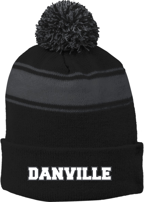 Danville Stripe Pom Pom Beanie - YSD