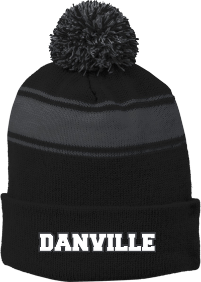 Danville Stripe Pom Pom Beanie - YSD