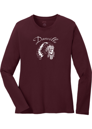 Danville Ladies Long Sleeve Core Cotton Tee 1 - YSD