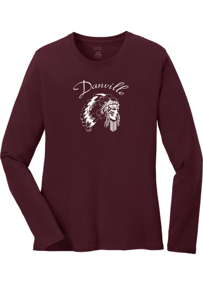 Danville Ladies Long Sleeve Core Cotton Tee 1 - YSD