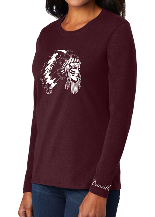 Danville Ladies Long Sleeve Core Cotton Tee 2 - YSD