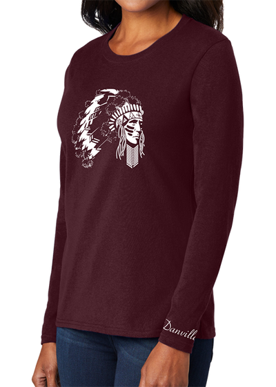 Danville Ladies Long Sleeve Core Cotton Tee 2 - YSD