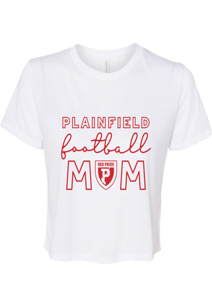 Plainfield Football Mom Crop Tee - Y&S Designs, LLC