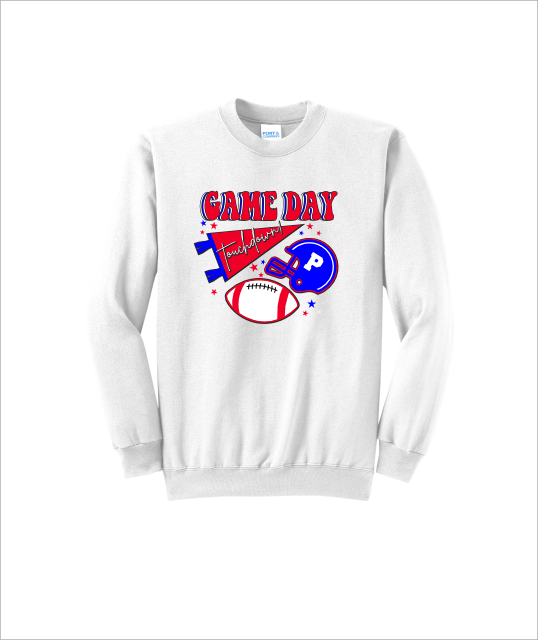 GAME DAY WHITE CREWNECK - YSD