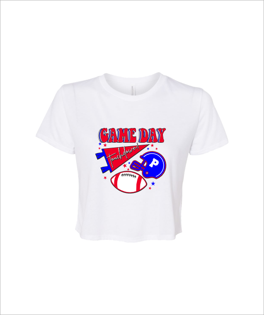 GAME DAY WHITE CROP TOP - YSD