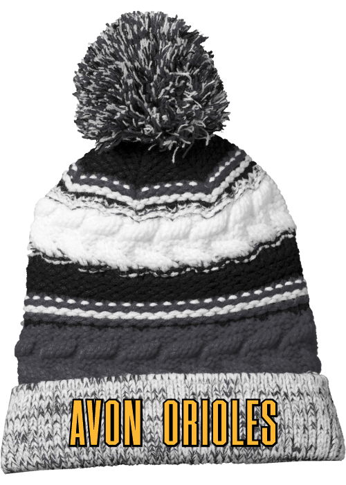 Avon Orioles Pom Pom Beanie - Y&S Designs, LLC