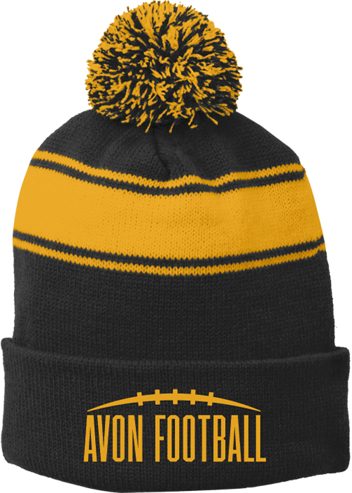 Avon Stripe Pom Pom Beanie - Y&S Designs, LLC