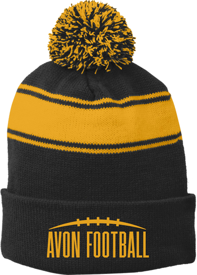 Avon Stripe Pom Pom Beanie - Y&S Designs, LLC