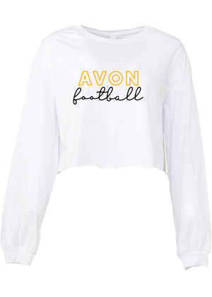 Avon Football Crop Long Sleeve Tee - Y&S Designs, LLC