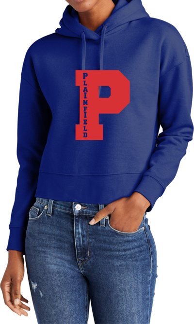 MY Plainfield Basketball- PLAINFIELD P CROP HOODIE BLUE - YSD