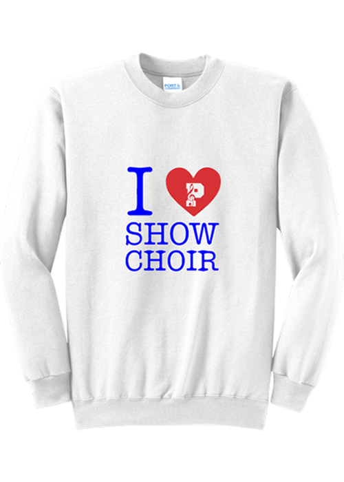 Plainfield I Heart Show Choir Fleece Crewneck - YSD