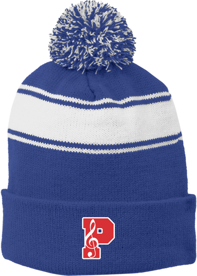 Plainfield Show Choir Stripe Pom Pom Beanie - YSD