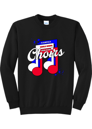 Plainfield Middle School Choirs Notes Crewneck - YSD