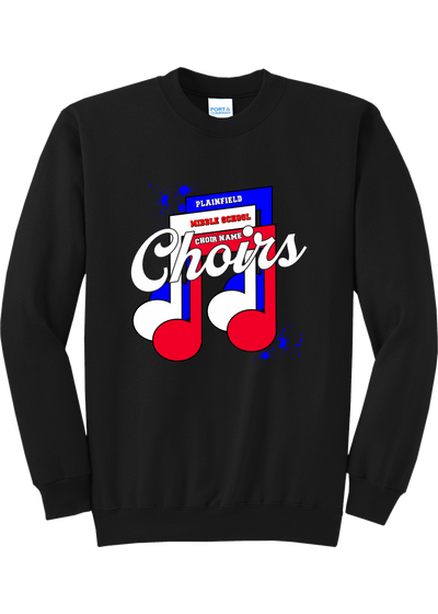 Plainfield Middle School Choirs Notes Crewneck - YSD