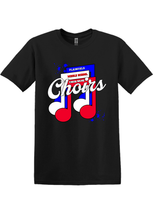 Plainfield Middle School Choirs Notes T-shirt - YSD