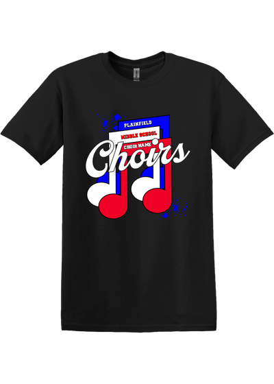 Plainfield Middle School Choirs Notes T-shirt - YSD