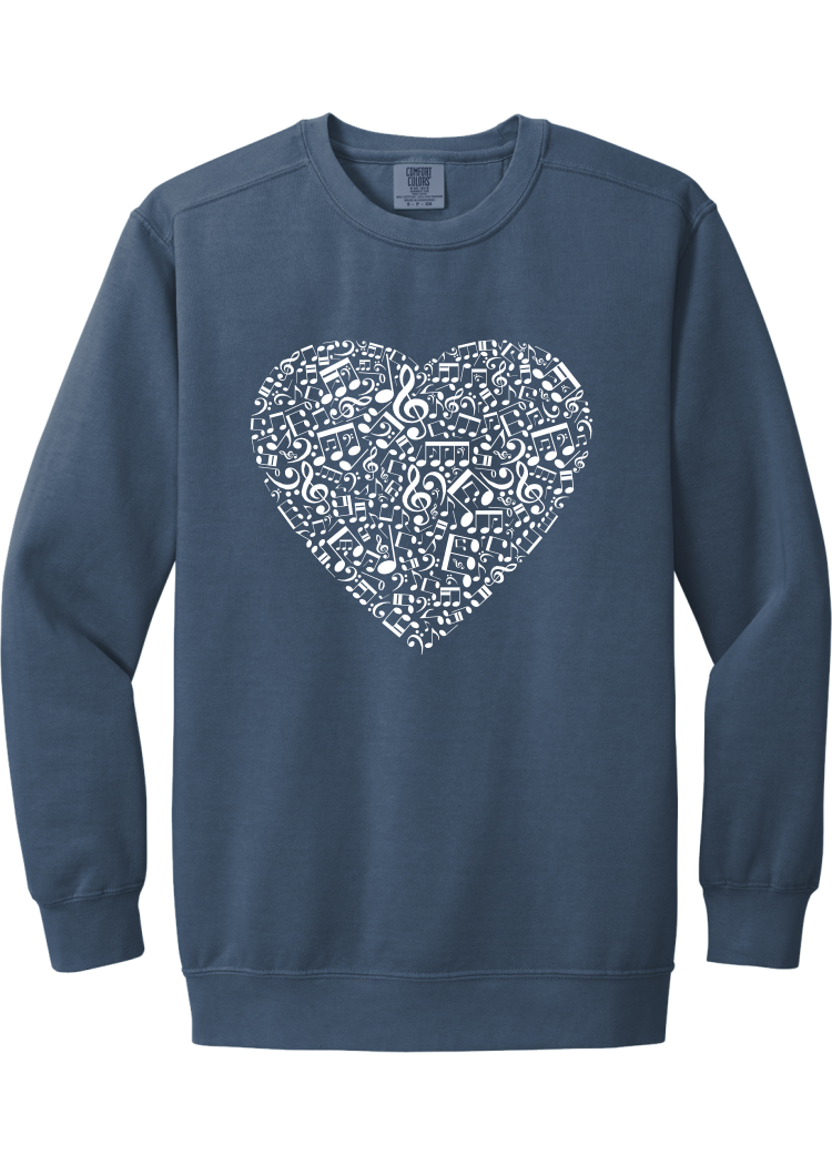 Show Choir Music Note Heart Boutique Pullover - YSD