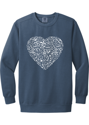 Show Choir Music Note Heart Boutique Pullover - YSD