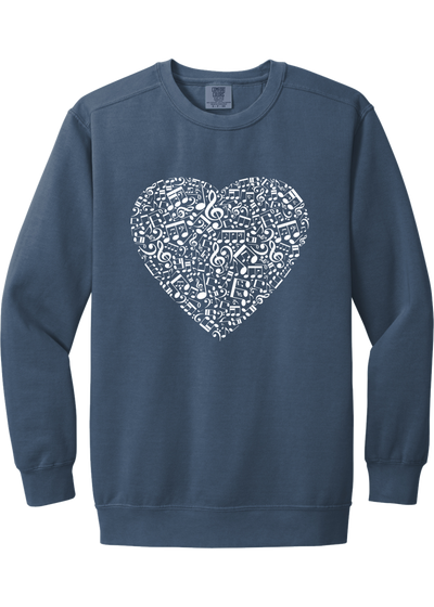 Show Choir Music Note Heart Boutique Pullover - YSD