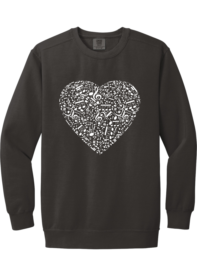 Show Choir Music Note Heart Boutique Pullover - YSD