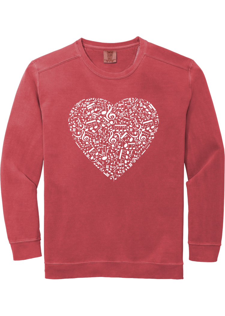 Show Choir Music Note Heart Boutique Pullover - YSD