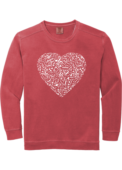 Show Choir Music Note Heart Boutique Pullover - YSD