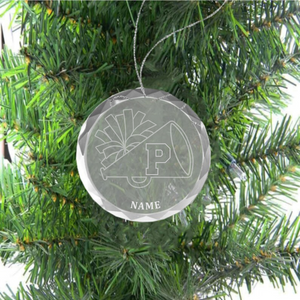 CHEER ORNAMENT WITH SCHOOL LETTER - YSD