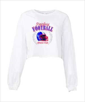 PLAINFIELD ATHLETIC CLUB WHITE LONGSLEEVE CROP - YSD