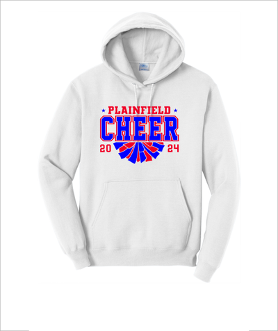 PLAINFIELD CHEER ON WHITE HOODIE - YSD