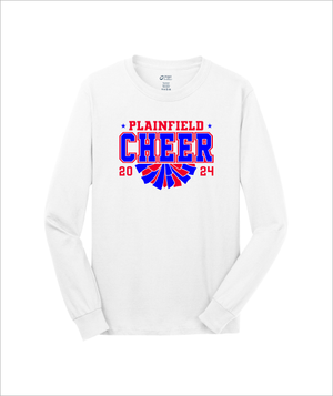 PLAINFIELD CHEER ON WHITE LONGSLEEVE - YSD