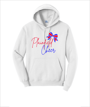 PLAINFIELD CHEER POM WHITE HOODIE - YSD