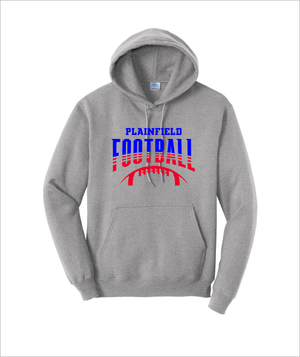 PLAINFIELD FOOTBALL LINES GRAY HOODIE - YSD