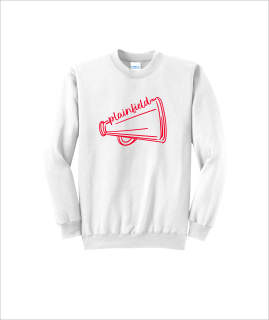 PLAINFIELD RED MEGAPHONE WHITE CREW NECK - YSD