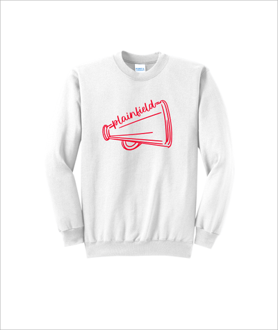 PLAINFIELD RED MEGAPHONE WHITE CREW NECK - YSD