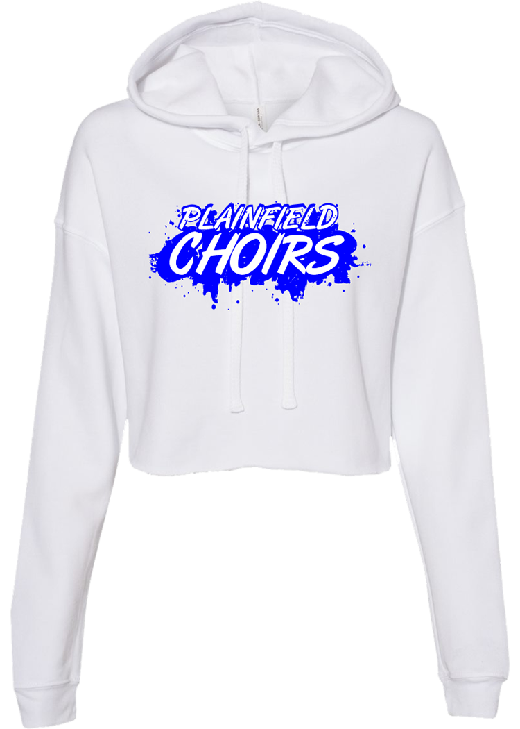 Plainfield Choirs Splatter Crop Hoodie - YSD