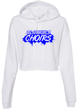 Plainfield Choirs Splatter Crop Hoodie - YSD