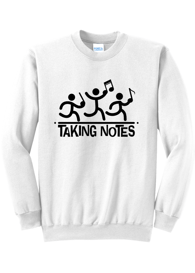 Taking Notes Plainfield Choirs Crewneck