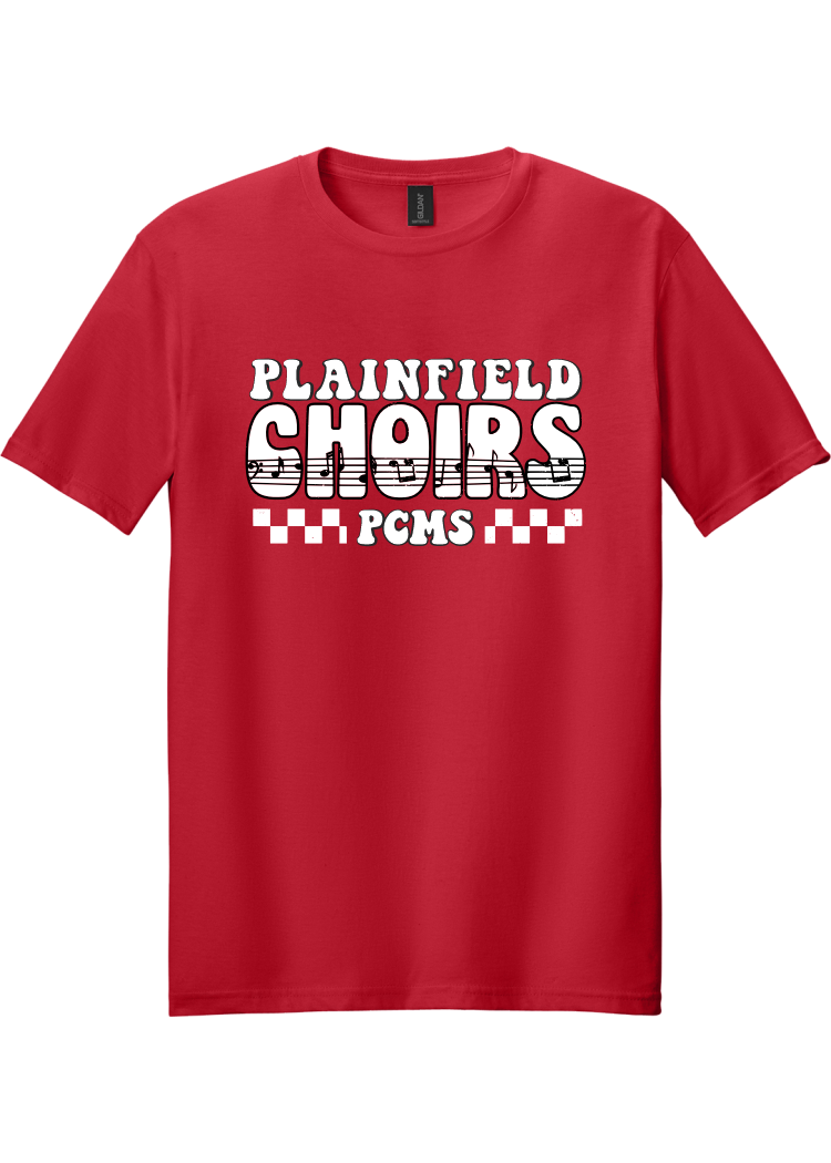 Plainfield Middle School Choirs Checkered T-shirt - YSD