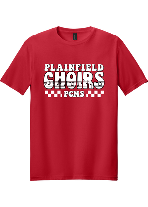 Plainfield Middle School Choirs Checkered T-shirt - YSD