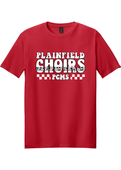 Plainfield Middle School Choirs Checkered T-shirt - YSD