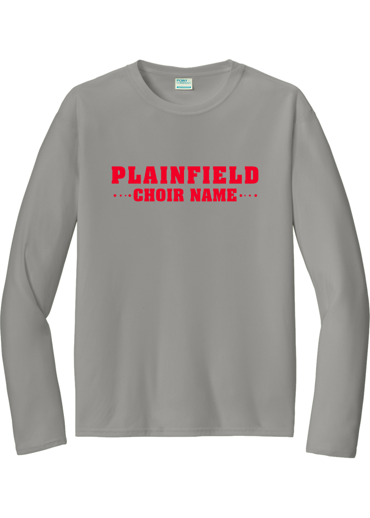 Plainfield Middle School Choir Name Design 2 Drifit Longsleeve Tee - YSD