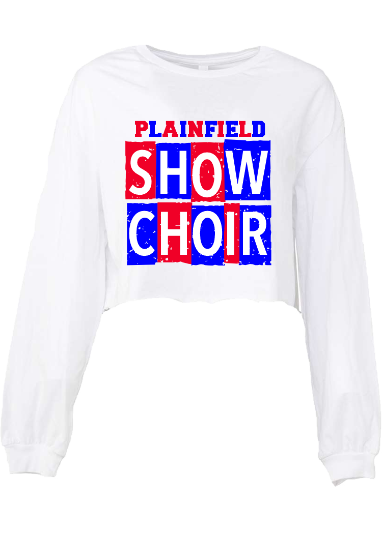 Plainfield Show Choir Blocks Crop Longsleeve Tee - YSD