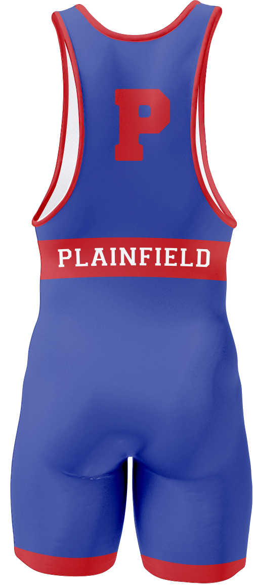 Plainfield Wrestling Full Custom Singlet - BLUE - Y&S Designs, LLC