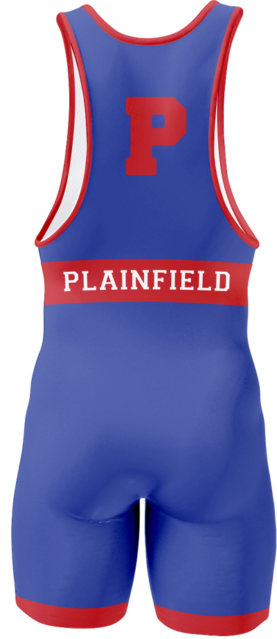 Plainfield Wrestling Full Custom Singlet - BLUE - Y&S Designs, LLC