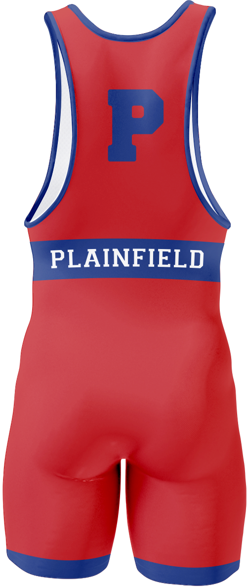 Plainfield Wrestling Full Custom Singlet - RED - Y&S Designs, LLC